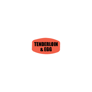 Tenderloin & Egg - Black on Redglo