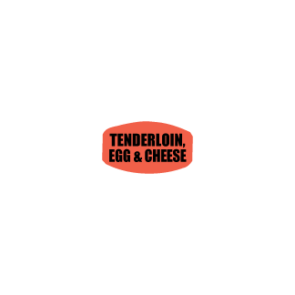 Tenderloin, Egg & Cheese - Black on Redglo