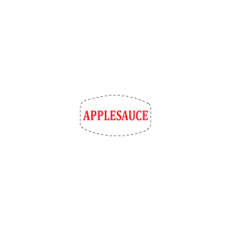 Applesauce flavor label bakery produce