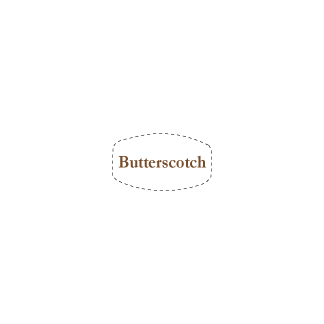 Butterscotch flavor bakery deli label