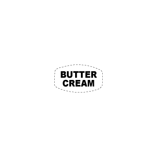 Butter Cream bakery deli label