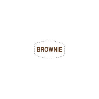 Brownie bakery label