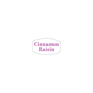 Cinnamon Raisin flavor bakery deli label