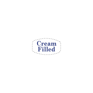Cream Filled bakery flavor label deli
