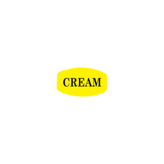 Cream flavor bakery deli label
