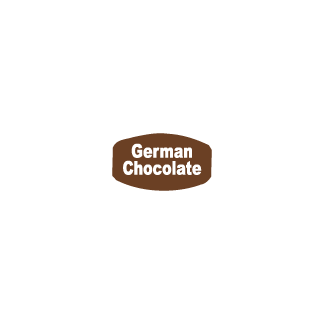 German Chocolate flavor bakery label