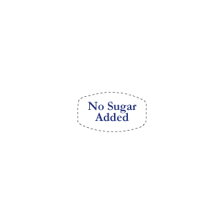 No Sugar Added on white