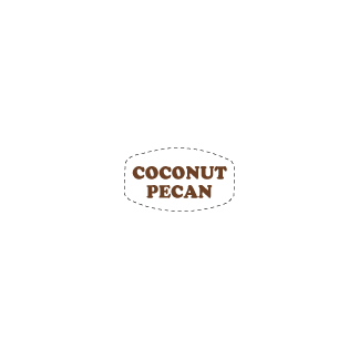 Coconut Pecan flavor bakery deli label