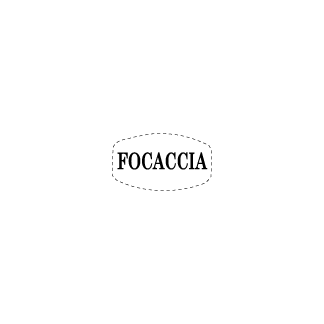 Focaccia bakery deli label