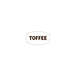 Toffee on white