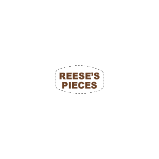 Reese's Pieces on white