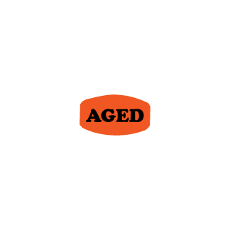Aged Black on redglo label