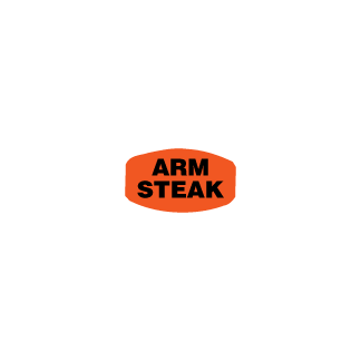 Arm Steak meat label