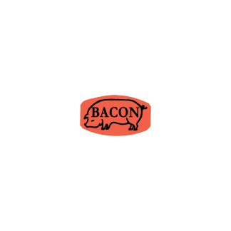 Bacon meat label pig