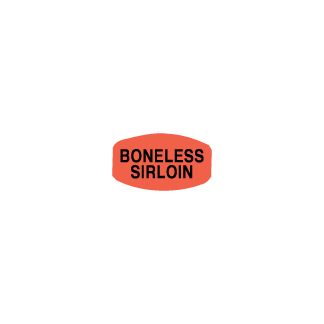 Boneless Sirloin meat label