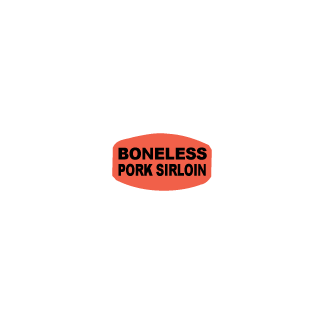 Boneless Pork Sirloin meat label