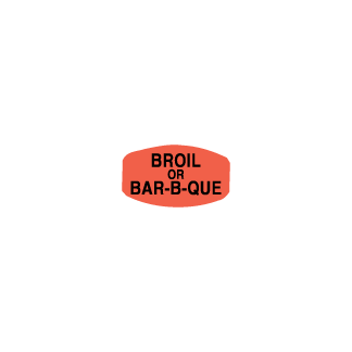 Broil or Bar-B-Que meat label