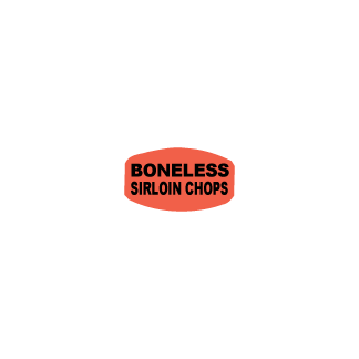 Boneless Sirloin Chops meat label