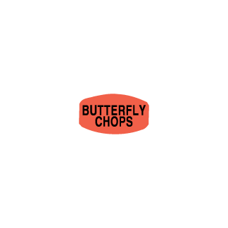 Butterfly Chops meat label