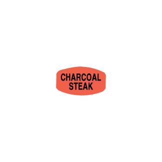 Charcoal Steak meat label