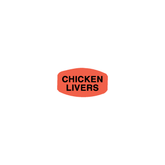 Chicken Livers meat deli label