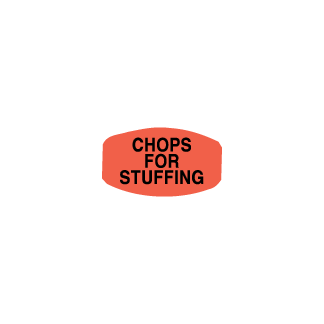 Chops for Stuffing meat deli label