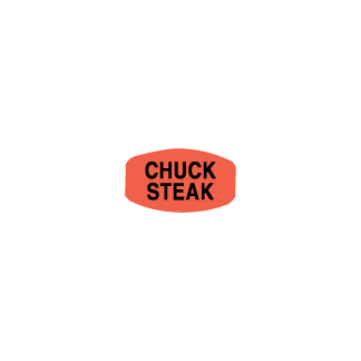 Chuck Steak meat deli label