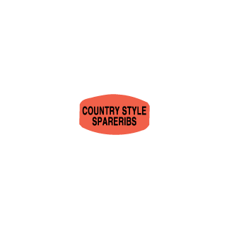Country Style Spareribs meat deli label