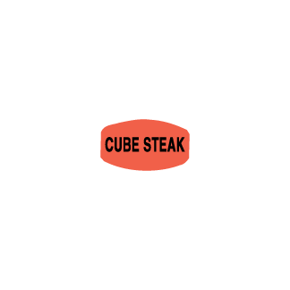 Cube Steak meat deli label