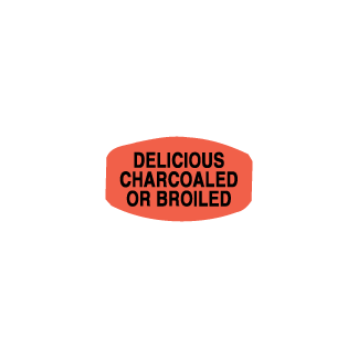 Delicious Charcoaled or Broiled label