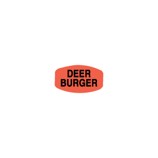 Deer Burger meat label