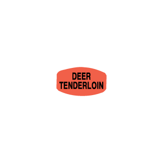 Deer Tenderloin meat label
