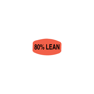 80% Lean meat label