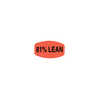 81% Lean meat label