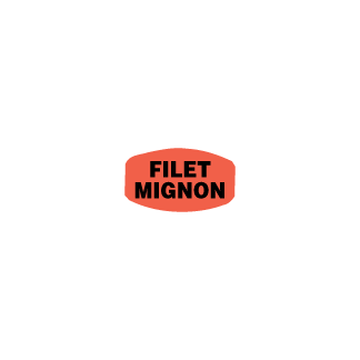 Filet Mignon meat label