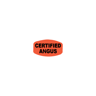 Certified Angus meat label