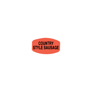 Country Style Sausage meat deli label
