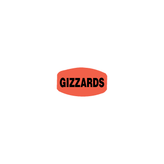 Gizzards meat label