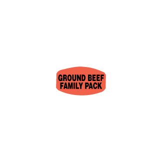Ground Beef Family Pack Meat Label