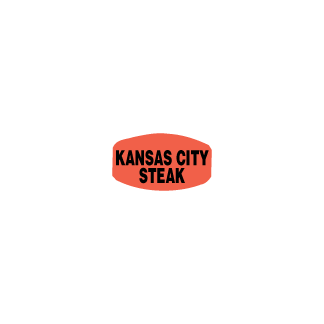 Kansas City Steak  Black on redglo