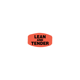 Lean and Tender  Black on redglo
