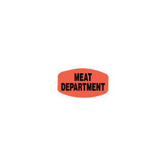 Meat Department  Black on redglo