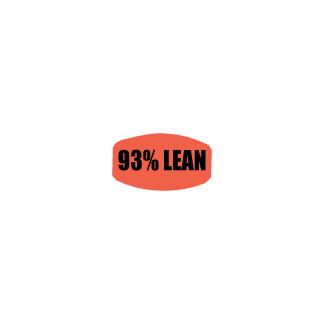 93% Lean meat label