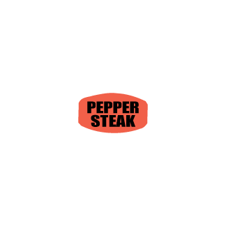 Pepper Steak  Black on redglo