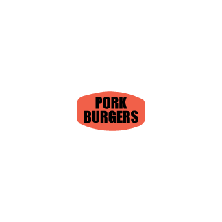 Pork Burgers  Black on redglo