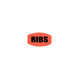 Ribs - Black on redglo