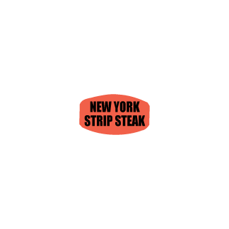 New York Strip Steak  Black on redglo