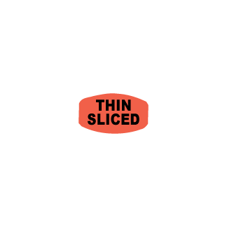 Thin Sliced - Black on redglo