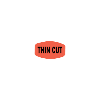 Thin Cut - Black on redglo