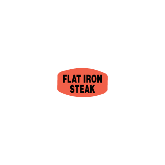Flat Iron Steak meat label